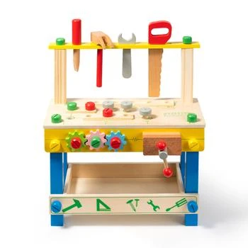 Simplie Fun | Wooden Play Tool Workbench Set for Kids Toddlers,商家Premium Outlets,价格¥518