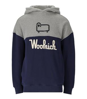 Woolrich | Woolrich Logo-Printed Colour-Block Long-Sleeved Hoodie商品图片,8.6折