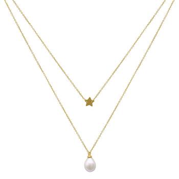 商品ADORNIA | Adornia Layered Baroque Pearl Necklace gold,商家Premium Outlets,价格¥215图片