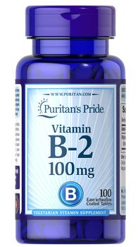 Puritan's Pride | Vitamin B-2, Riboflavin 100 mg 100 Tablets商品图片,