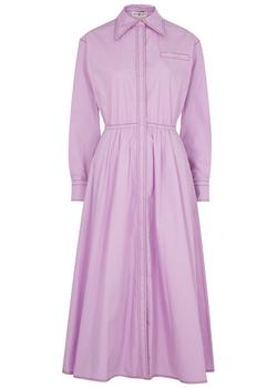 tory burch eleanor, Tory Burch | Eleanor pink cotton-poplin maxi dress商品图片 