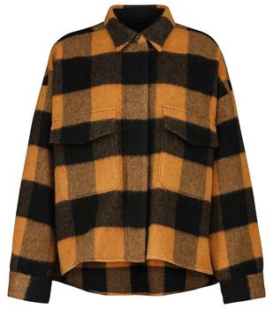 MM6 | 格纹羊毛混纺衬衫式夹克商品图片,6折