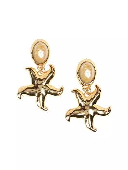 Julietta | Underwater Mermaid Dreams Gold-Plated & Resin Drop Earrings,商家Saks Fifth Avenue,价格¥2063