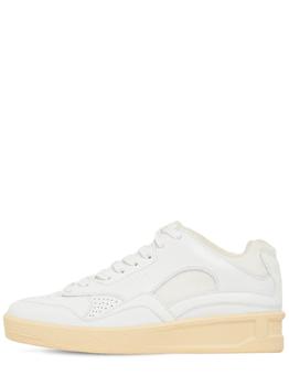 Jil Sander | 30mm Basket Leather & Mesh Sneakers商品图片,