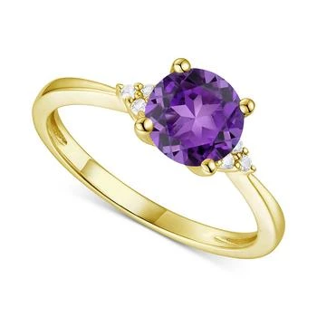 Macy's | Amethyst (1-1/6 ct. t.w.) & Lab-Grown White Sapphire (1/20 ct. t.w.) Ring in 14k Gold-Plated Sterling Silver (Also in Additional Gemstones),商家Macy's,价格¥978