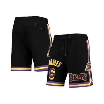 lakers评价, Pro Standard | Men's LeBron James Black Los Angeles Lakers Player Replica Shorts商品图片 7.9折