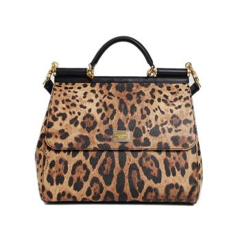 推荐Dolce&Gabbana 杜嘉班纳 女士棕色时尚豹纹款手提包 BB6001-A7158-8S193商品