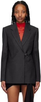 Givenchy | 灰色 U-Lock 西装外套,商家SSENSE CN,价格¥23268
