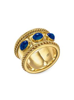 商品Temple St. Clair | Florence87 18K Yellow Gold & Blue Sapphire Braided Band Ring,商家Saks Fifth Avenue,价格¥59270图片