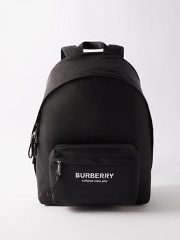 burberry双肩包, Burberry | Logo-print canvas backpack商品图片 