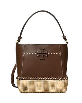 Tory Burch | McGraw Small Wicker Bucket Bag商品图片,7折, 独家减免邮费