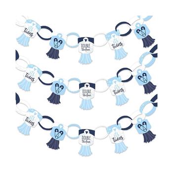 推荐It's Twin Boys - 90 Chain Links and 30 Paper Tassels Decoration Kit - Blue Twins Baby Shower Paper Chains Garland - 21 feet商品