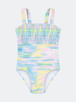 推荐Girls Pastel Tie Dye 1-Piece Swimsuit商品