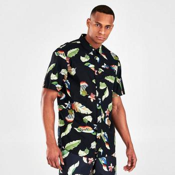 推荐Men's Vans Lucid Floral Short-Sleeve Button-Down Shirt商品