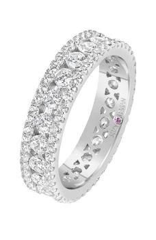 Suzy Levian | White Three Row Modern Eternity Band Ring 3.4折, 独家减免邮费