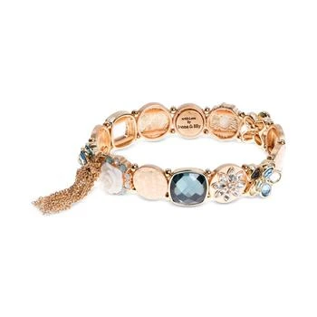 推荐镶珠手链lonna & lilly Gold-Tone Multi-Crystal Link Bracelet商��品