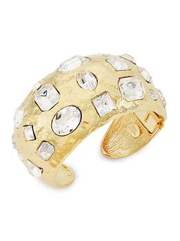 商品22K Gold-Plated & Glass Crystal Cuff Bracelet图片