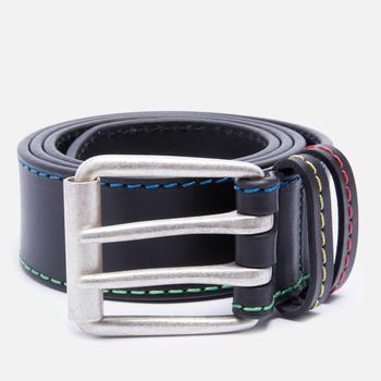 推荐PS Paul Smith Men's Stitch Detail Classic Leather Belt - Black商品