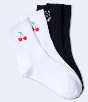 Aeropostale | Aeropostale Cherries & Teddy Bear Crew Sock 2-Pack 3.9折