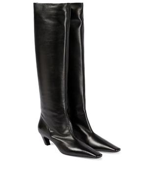 Khaite | Davis leather knee-high boots商品图片,