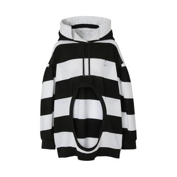 推荐Burberry cut out striped hooded sweatshirt商品