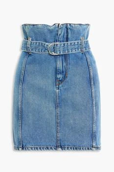 IRO | Melay belted denim mini skirt,商家THE OUTNET US,价格¥655