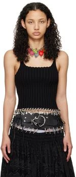 CHOPOVA LOWENA | Black Daffy Chain Tank Top,商家Ssense US,价格¥1974