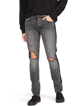 推荐Men's Axl Distressed Jeans w/ Side Stripe商品