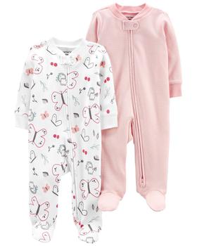 product 2-Pack Zip-Up Cotton Sleep & Plays image