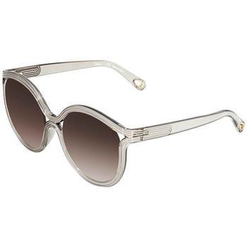推荐Chloe Brown Grey Gradient Round Sunglasses CE738S 035 57商品