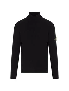 Stone Island | PULLOVER IN LANA PATCH LOGO 