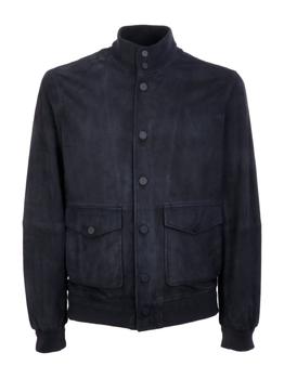 Vicenzo Leather, THE JACK LEATHERS | The Jack Leathers Men's Blue Cotton Outerwear Jacket商品图片 