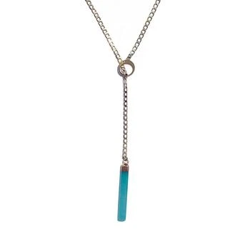 Baba Bags | Gold and Jade Lariat Necklace,商家Verishop,价格¥797