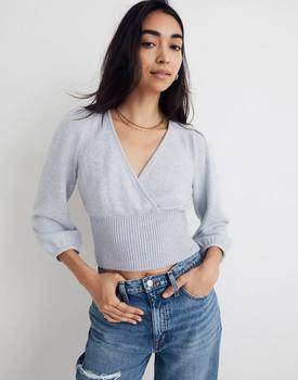 Madewell | Wrap V-Neck Sweater in Coziest Yarn商品图片,7.2折×额外7折, 额外七折