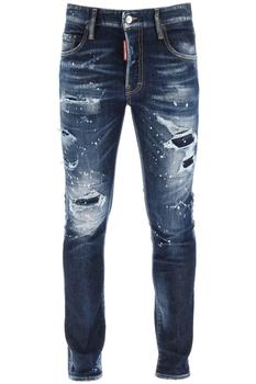 DSQUARED2 | Dsquared2 dark ripped bleach wash cool guy jeans商品图片,6.2折