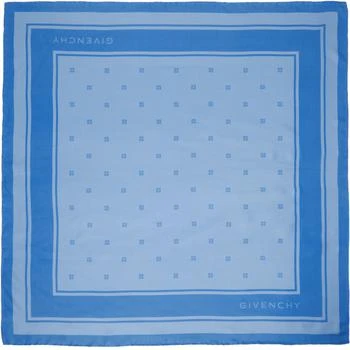 Givenchy | Blue Plumetis Print Square Scarf 独家减免邮费