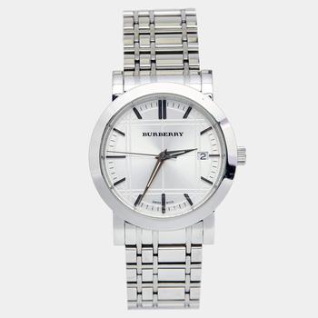 推荐Burberry Silver Stainless Steel Heritage BU1350 Men's Wristwatch 38 mm商品