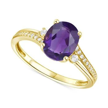 Macy's | Amethyst (1-1/2 ct. t.w.) & Lab-Grown White Sapphire (1/8 ct. t.w.) Swirl Ring in 14k Gold-Plated Sterling Silver (Also in Additional Gemstones),商家Macy's,价格¥459
