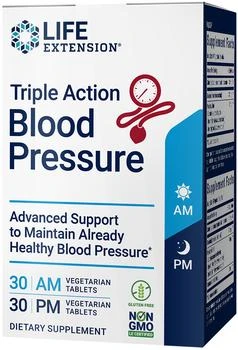 Life Extension | Triple Action Blood Pressure, 60 vegetarian tablets (60 Vegetarian Tablets, 30-Day Supply), Life Extension,商家Life Extension,价格¥235