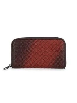 推荐Intrecciato Leather Zip-Around Wallet商品