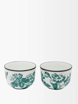 Gucci | Set of two Herbarium porcelain teacups,商家MATCHES,价格¥2774