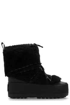 推荐Max Mara Round Toe Lace-Up Snow Boots商品