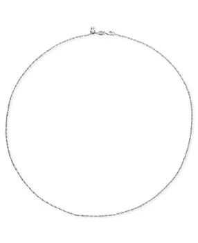 Macy's | 14k White Gold Necklace (1-1/6mm), Adjustable 16-20" Singapore Chain,商家Macy's,价格¥1496