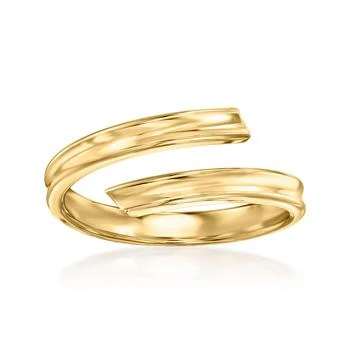 Ross-Simons | Ross-Simons Italian 14kt Yellow Gold Grooved Bypass Ring,商家Premium Outlets,价格¥1858