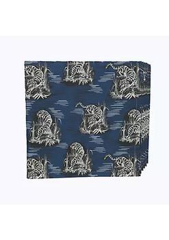 商品Fabric Textile Products, Inc. | Napkin Set, 100% Polyester, Set of 4, 18x18", Chinoiserie Tiger,商家Belk,价格¥225图片