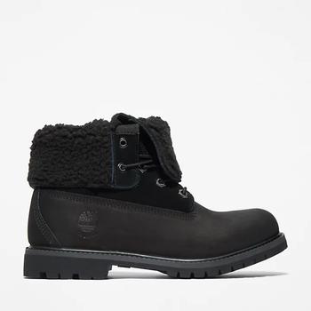 添柏岚女鞋, Timberland | Timberland® Authentic Fold-over Boot for Women in Black商品图片 