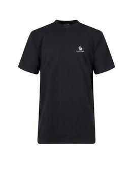 推荐Balenciaga Logo Embroidered Crewneck T-Shirt商品