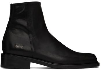 Juun.J | Black Leather Chelsea Boots商品图片,独家减免邮费