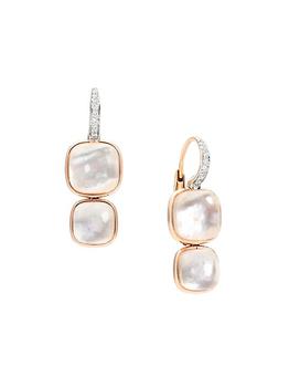 商品Pomellato | Nudo 18K Rose Gold, White Topaz, Mother-Of-Pearl & Diamond Drop Earrings,商家Saks Fifth Avenue,价格¥62599图片