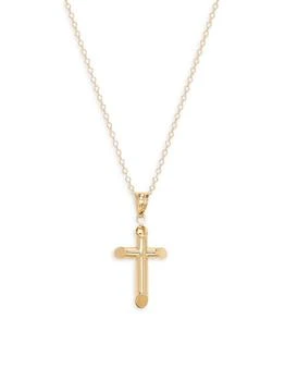 Saks Fifth Avenue | 14K Yellow Gold Cross Pendant Necklace,商家Saks OFF 5TH,价格¥2706